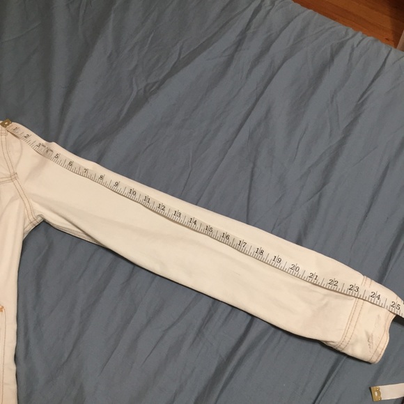 NWOT Abercrombie Junior’s White Jean Jacket Sz XL - Picture 4 of 8